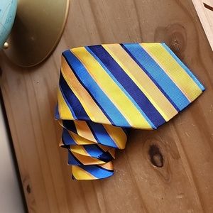 Harry Rosen blue and yellow  striped tie